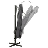 Cantilever Garden Parasol with Double Top 300x300 cm Anthracite