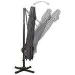 Cantilever Garden Parasol with Double Top 300x300 cm Anthracite