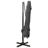 Cantilever Garden Parasol with Double Top 300x300 cm Anthracite