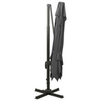 Cantilever Garden Parasol with Double Top 300x300 cm Anthracite