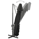 Cantilever Garden Parasol with Double Top Black 400x300 cm