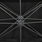 Cantilever Garden Parasol with Double Top Black 400x300 cm - Close-Up Angle