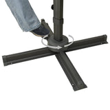 Cantilever Garden Parasol with Double Top Black 400x300 cm - Low Angle