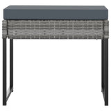 9 Piece Garden Dining Set with Cushions Poly Rattan Grey