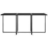 11 Piece Garden Dining Set with Cushions Poly Rattan Grey - Extra Image