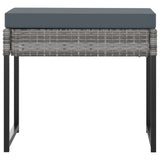 13 Piece Garden Dining Set with Cushions Poly Rattan Grey