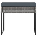13 Piece Garden Dining Set with Cushions Poly Rattan Grey - Low Angle