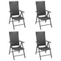 Folding Chairs 4 pcs Poly Rattan Black