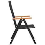 Folding Chairs 4 pcs Poly Rattan Black