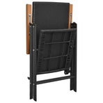 Folding Chairs 4 pcs Poly Rattan Black