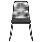 Outdoor Chairs 6 pcs Poly Rattan Black