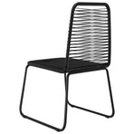 Outdoor Chairs 6 pcs Poly Rattan Black