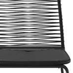 Outdoor Chairs 6 pcs Poly Rattan Black