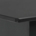 Garden Dining Table Black 190x90x74 cm Steel and Glass