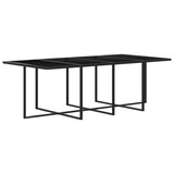 9 Piece Outdoor Dining Set with Cushions Poly Rattan Grey - Close-Up Angle