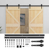 Sliding Door with Hardware Set 80x210 cm Solid Pine Wood - Side View