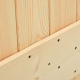 Sliding Door with Hardware Set 80x210 cm Solid Pine Wood - Close-Up Angle