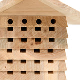 Bee Hotel Solid Firwood 22x20x20 cm - Rear View