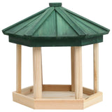 Bird Feeder Octagon Solid Firwood 33x30 cm - Front View