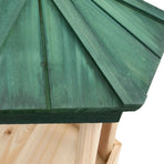 Bird Feeder Octagon Solid Firwood 33x30 cm
