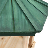 Standing Bird Feeder Solid Firwood 33x110 cm - Top-Down View