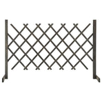 Garden Trellis Fence Grey 120x90 cm Solid Firwood