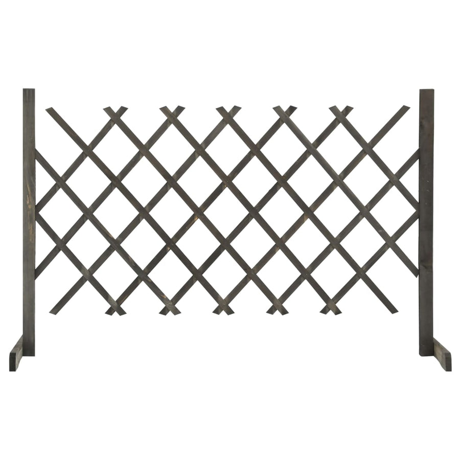 Garden Trellis Fence Grey 120x90 cm Solid Firwood