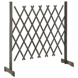 Garden Trellis Fence Grey 120x90 cm Solid Firwood