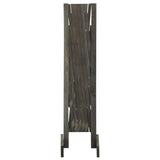 Garden Trellis Fence Grey 120x90 cm Solid Firwood - Side View