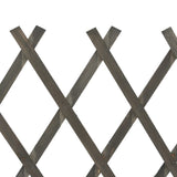 Garden Trellis Fence Grey 120x90 cm Solid Firwood - Rear View