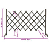 Garden Trellis Fence Grey 120x90 cm Solid Firwood