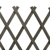 Garden Trellis Fence Grey 150x80 cm Solid Firwood - Rear View