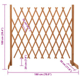 Garden Trellis Fence Orange 180x100 cm Solid Firwood