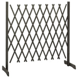 Garden Trellis Fence Grey 180x100 cm Solid Firwood - Front View