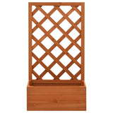 Garden Trellis Planter Orange 50x25x90 cm Solid Firwood - Front View