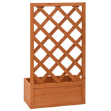 Garden Trellis Planter Orange 50x25x90 cm Solid Firwood - Top-Down View