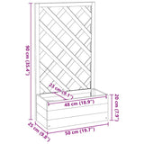 Garden Trellis Planter Grey 50x25x90 cm Solid Firwood