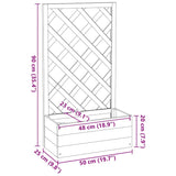 Garden Trellis Planter Grey 50x25x90 cm Solid Firwood - Rear View