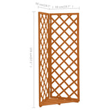 Corner Trellis Orange 50x50x145 cm Solid Firwood - Rear View