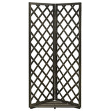 Corner Trellis Grey 50x50x145 cm Solid Firwood - Front View