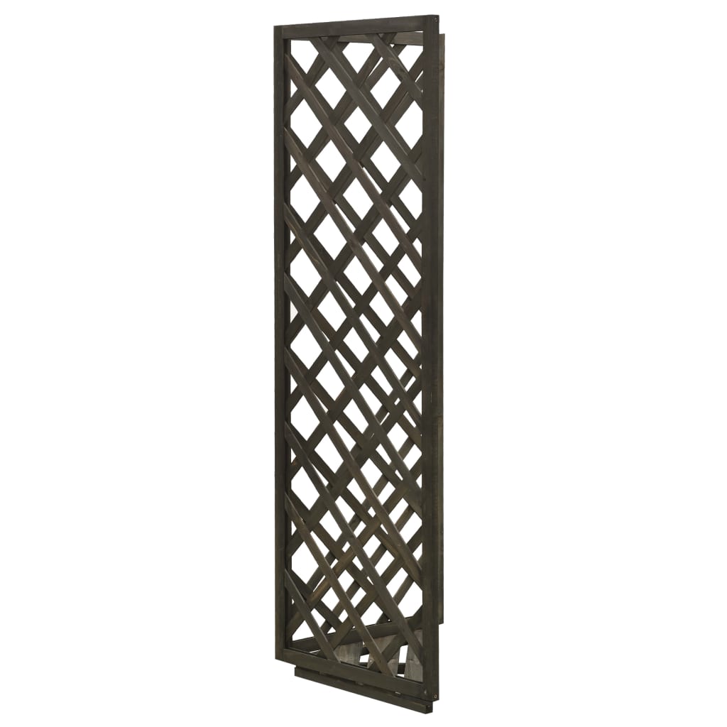 Corner Trellis Grey 50x50x145 cm Solid Firwood