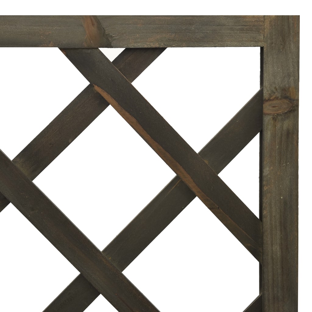 Corner Trellis Grey 50x50x145 cm Solid Firwood