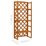 Plant Stand with Trellis Orange 60x30x140 cm Solid Firwood