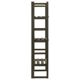Plant Stand with Trellis Grey 60x30x140 cm Solid Firwood - Side View