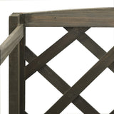 Plant Stand with Trellis Grey 60x30x140 cm Solid Firwood