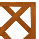 Corner Trellis Planter Orange 40x40x150 cm Solid Firwood - Top-Down View