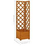 Corner Trellis Planter Orange 40x40x150 cm Solid Firwood - 45-Degree Angle
