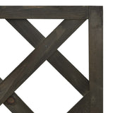Corner Trellis Planter Grey 40x40x150 cm Solid Firwood