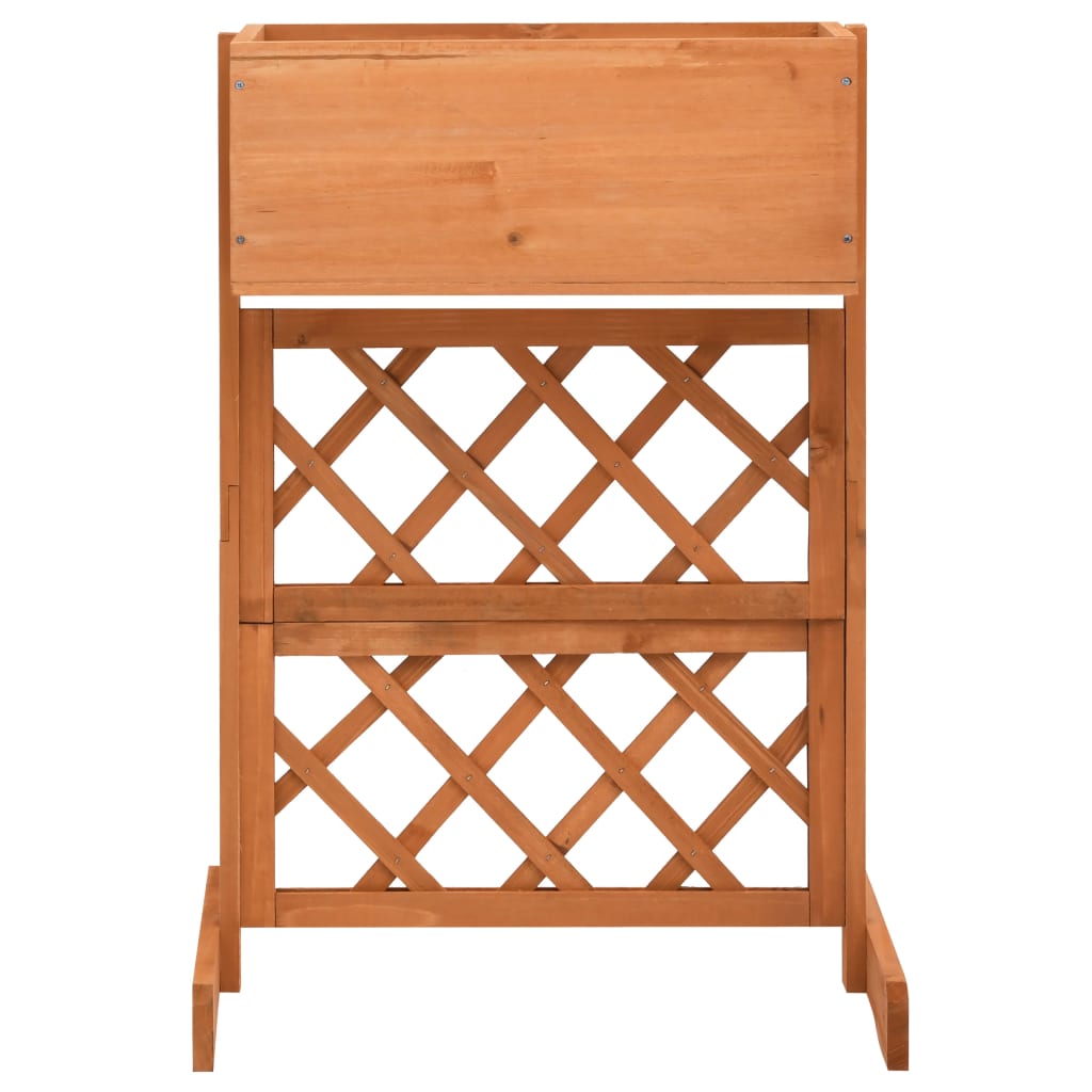 Garden Trellis Planter Orange 45x30x74 cm Solid Firwood