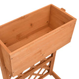 Garden Trellis Planter Orange 45x30x74 cm Solid Firwood - Top-Down View